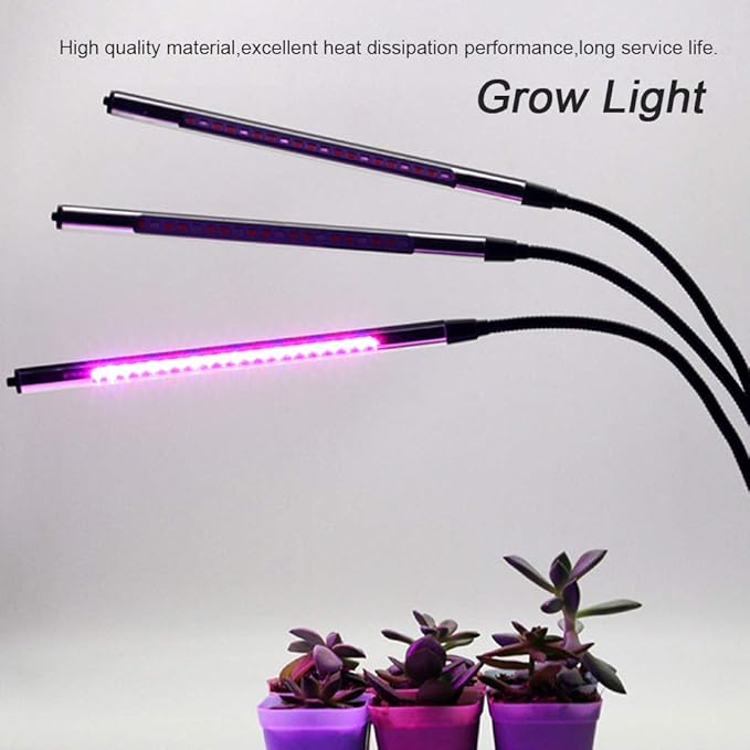 Fafeicy 30W USB 3 Tube Flexible LED Plant Grow Light Full Spectrum Grow Lamp with Indoor Plants