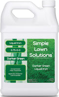 Simple Lawn Solutions - Liquid Iron Fertilizer Darker Green - Chelated Micronutrients - Concentrated Spray Booster for Turf Grass Indoor Plants and Outdoor Garden (1 Gallon)