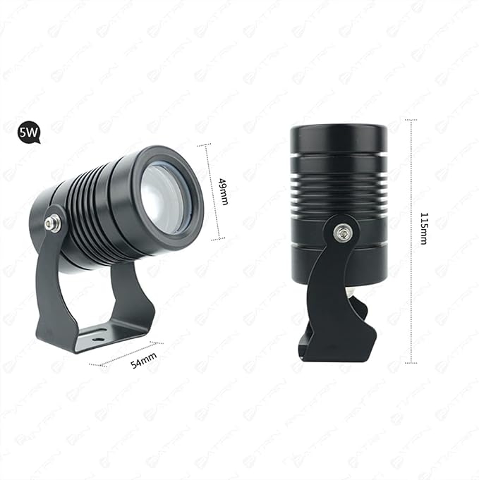 2PCS Led Beam Light - Landscape Lights - Rotation Spotlight 24V/85-265V Spotlight Led Beam Light Outdoor Building Exterior Wall Projector Lights IP67 Waterproof Narrow Beam Spot Light(Red5W(DC24V)
