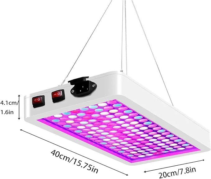Full Spectrum LED Grow Light for Indoor PlantsPlant Lamp with Hanging Kit Suitable for Seedlings Succulents Flowers &amp Vegetables (B1-2000W)