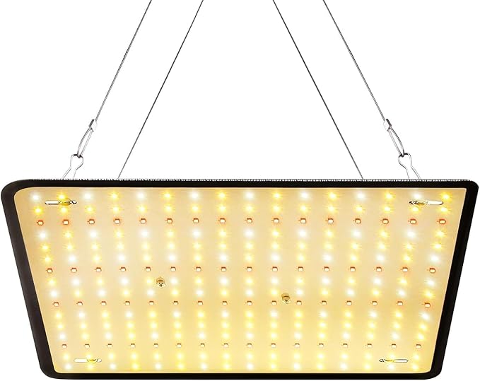 Full Spectrum LED Grow Light for Indoor Plants with UV&ampIR Sunlight Simulating Plant Hanging Grow Light for Seedlings Vegetables Peppers (60W Actual Power)