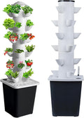 Indoor Hydroponic System Vertical Planting Tower Planting Spaces - Hydroponic Tower System with Water Pump + Portable Water Tank 6layers18holes