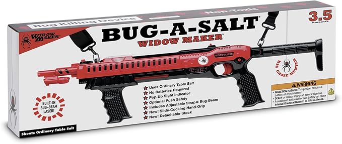 BUG-A-SALT Widow Maker 3.5 Fully Loaded with Bug-Beam Laser Sight Front Grip Cocking Handle Detachable Stock &amp Adjustable Strap