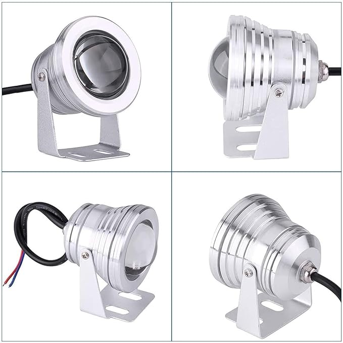 LED Beam Spotlight - RGB Remote Control Outdoor Landscape Light 10W LED Fountain Light Underwater Pond Spotlight IP68 Waterproof Remote Control Adjustable CoOne Color 24V