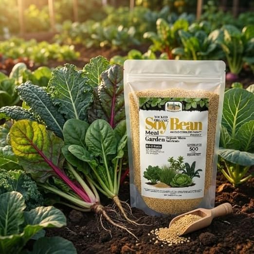 Old Cobblers Farm™ Wicked Organics Soy Bean Meal - Slow-Release Plant Nutrition for Strong Growth &amp Healthier Soil – (5 lbs | 10 lbs | 15 lbs | 20 lbs)(5lbs)