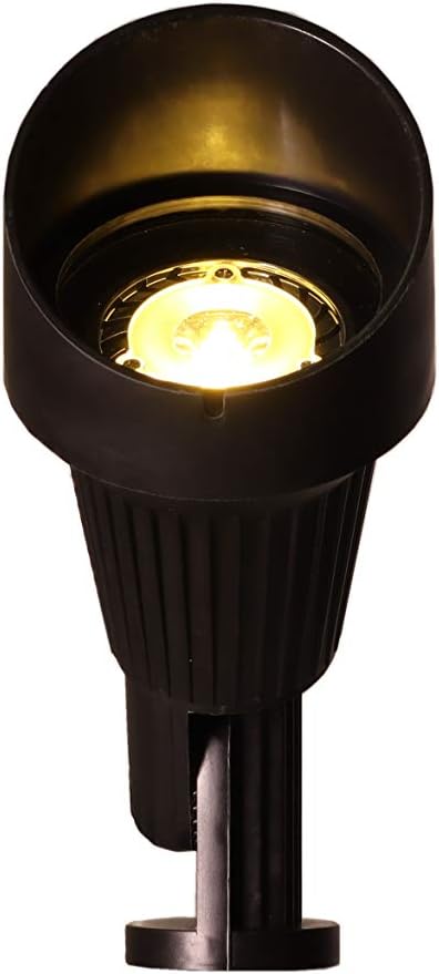Best Pro Lighting 3W LED Fiberglass Bullet Lights Pack of 6 in Black Finish 12 Volt