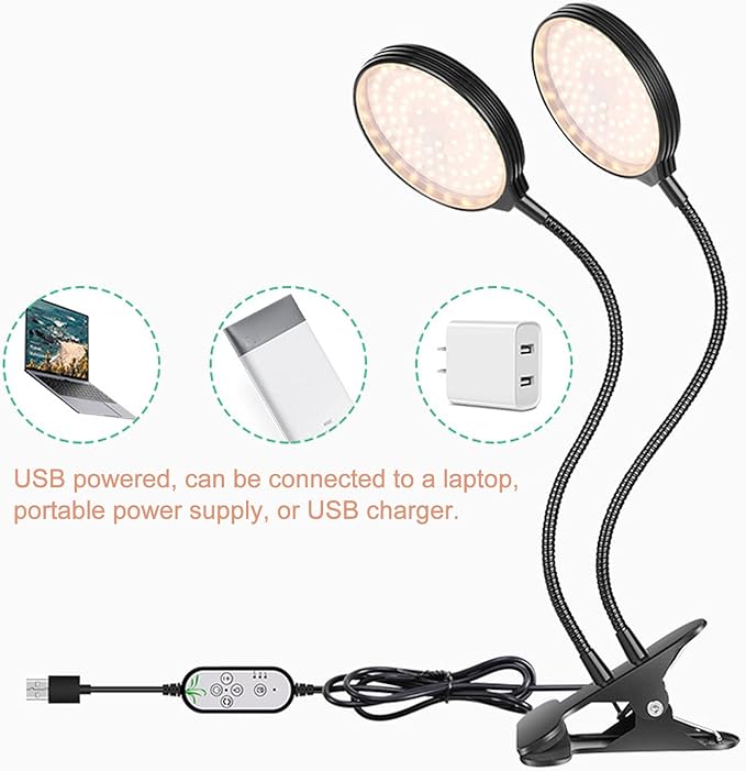 Grow Lights for Indoor Plants Plant Grow Light Plant Lights for Indoor Growing Plant Grow Lights Indoor with Options for 4h 8h or 12h and Five Levels of Brightness for Any