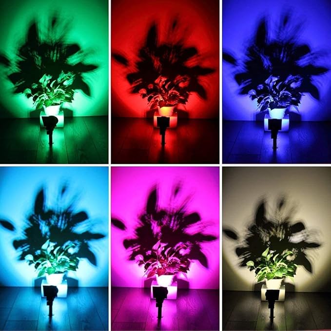 T-SUN Solar Spotlights Green 7LED Solar Spotlights Color Changing