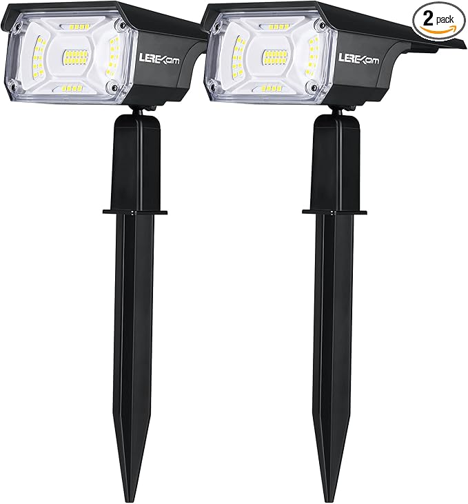 Solar Spot Lights IP65 Waterproof 40 LEDs Landscape SpotlightsUSB &amp Solar Powered Wall Lights Dark Sensing Auto On/Off3 Modes Outdoor Solar Garden Lights for Yard Porch 2 Pack