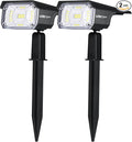 Solar Spot Lights IP65 Waterproof 40 LEDs Landscape SpotlightsUSB &amp Solar Powered Wall Lights Dark Sensing Auto On/Off3 Modes Outdoor Solar Garden Lights for Yard Porch 2 Pack
