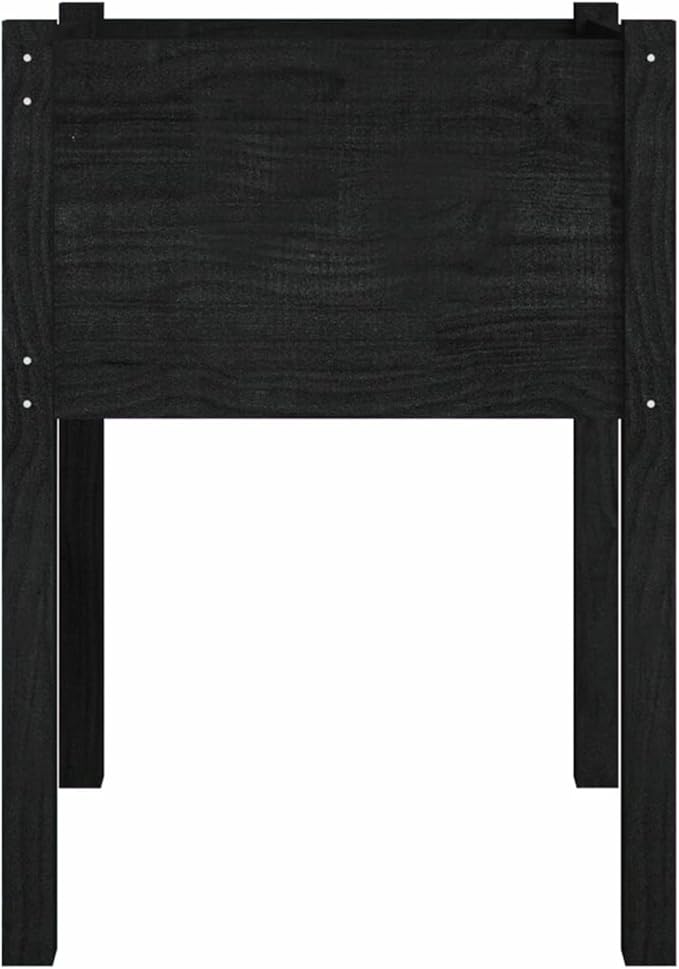 Raised Bed Wood Raised Beds for Garden Wooden Raised Bed Planter Raised Bed Wood Black Herb Bed Wood Flower Box Flower Box Flower Pot Garden Planter 50 x 50 x 70 cm Pack of 2