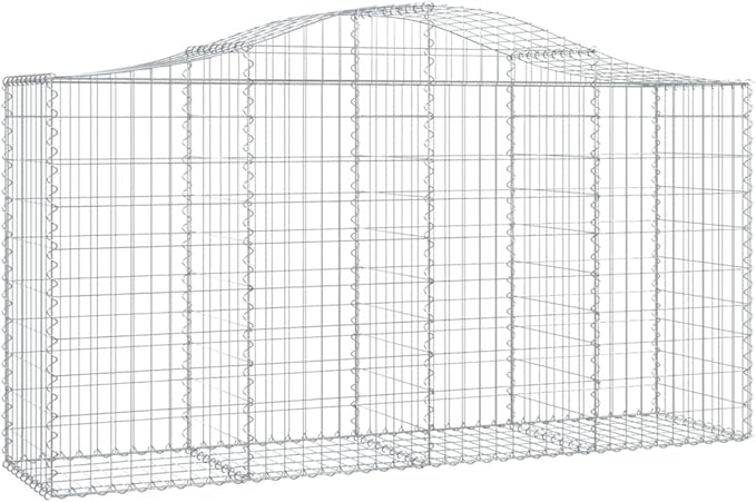 2-Pack Large Gabion Planter Box Set 78.7x19.7x47.2 in Galvanized Iron Outdoor Garden Boxes for Patio Rocks &amp Plants Silver Raised Garden Planters for Backyard Terrace