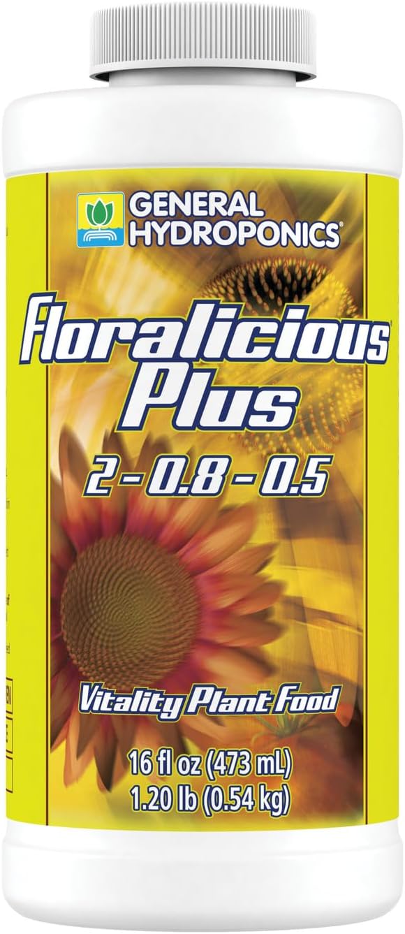General Hydroponics Floralicious Plus Vitality Plant Food 2-0.8-0.5 16.oz.