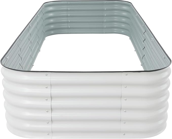 14 in 1 Galvanized Raised Garden Bed Kit 112x23x17 inch Tiered Raised Planter Bed Galvanized Planter Garden Boxes