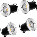 Underground Light LED - LED Beam Spotlight 4PCS 3W 12V Ground LEDs Landscape Spot Lights IP67 Waterproof Low Voltage COB Recessed Outdoor Buried Lamp for PatRGB (Red Green Blue)