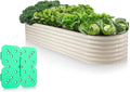 9-in-1 Galvanized Steel Raised Garden Bed 8×2×1.5 ft with Seed Spacer Tool Kit // Tall Modular Metal Planter &amp Square Foot Gardening Seed Template for Organized Planting of Vegetables &amp Fruits