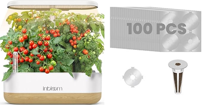 inbloom 12 Pods Hydroponics Growing System and 100 Pcs Pod Labels