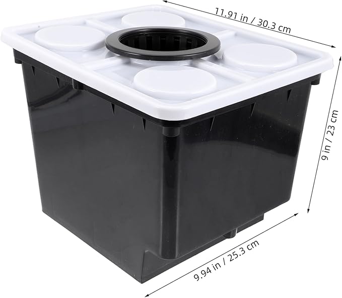 Hydroponic Planting Bucket for Greenhouse Soilless Culture Vegetable Holder with Lid for Growing Flowers Vegetables and Plants Easy to Assemble Reusable