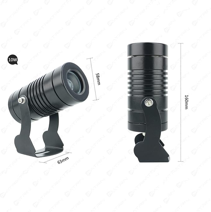 2PCS Outdoor Spot Lights - Rotation Spotlight Spotlight Led Beam Light IP67 Waterproof Narrow Beam Spot Light Outdoor Building Remote Illumination Exterior Wall Projector Lights(Warm White10W(AC85