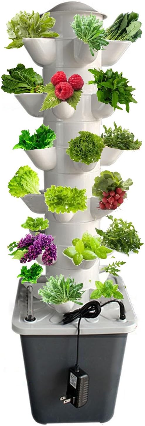 Hydroponics Growing System kit 30 Pods Vertical Hydroponic Tower for Smart Indoor Home Gardening Lovers Hydroponic Germination Kit