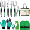 11 Pieces Stainless Steel Heavy Duty Gardening Tools Set Garden Tool Set Tree Trimmer Branch Cutter Kit Heavy Duty Hand Pruner Ergonomic Gardener Gardening Hand Tool Set