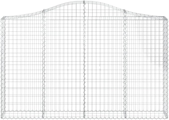 5-Pack Galvanized Iron Gabion Basket 78.7x78.7x55.1 Raised Planter &amp Retaining Wall Silver Outdoor Garden Bed for Patio Yard and Landscape Projects