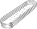 Land Guard 8ft Galvanized Raised Garden Bed Kit Raised Garden Boxes Outdoor Oval Metal Raised Garden Beds for Vegetables Silver108 Gallon Capacity(with 10 Connecting rods)
