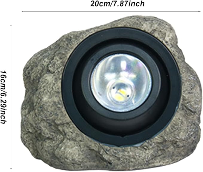 Solar Spotlight – Garden Stone LED Outdoor Spot LightSolar Powered Rock Lamp Warm Glow Illumination Weather-Resistant Build Easy Placement Eco-Friendly Energy Saving |Solar Lighting