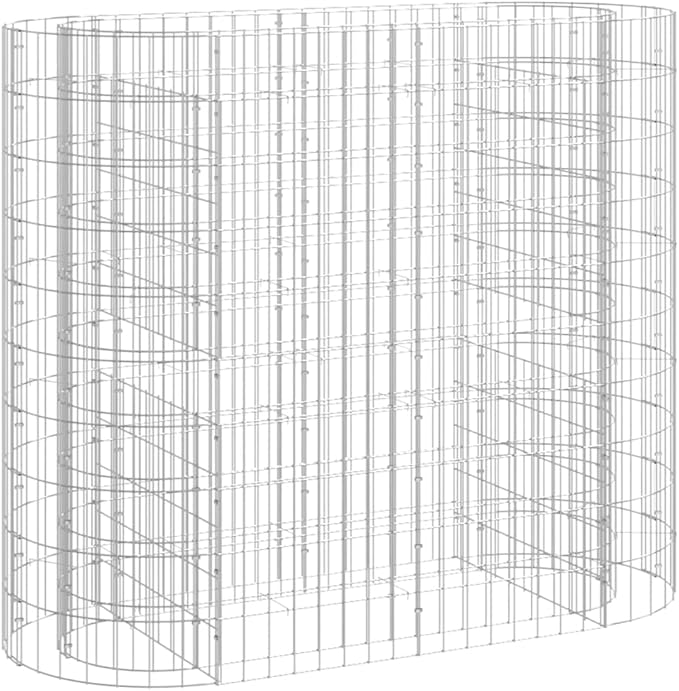 Gabion Raised Bed Galvanized Iron Gabion Cages Basket Garden Outdoor Flower Box Planter Plant Above Ground Garden Boxes 47.2x19.7x39.4-177