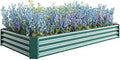 Raised Garden Bed 7.6x3.7x0.98ft Galvanized Raised Garden Bed Kit Outdoor Metal Planter Box Steel Large Deep Root Planter Box for Vegetables Flowers Herbs