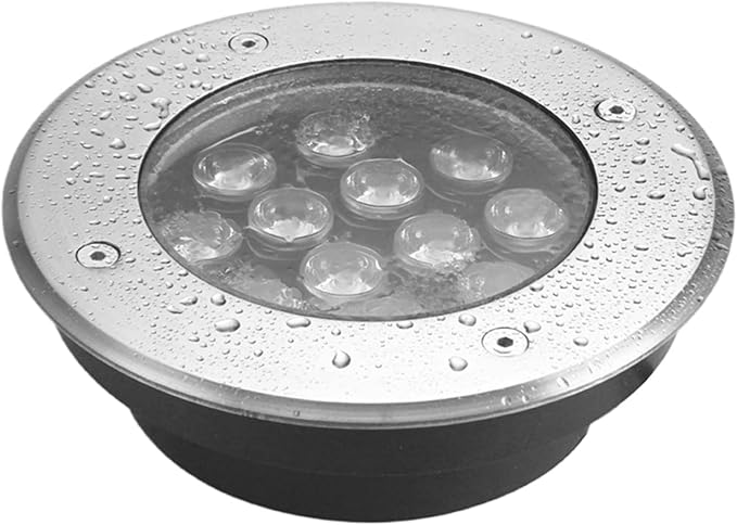 Landscape In-ground Lights LED Recessed Underground Lamp IP65 Waterproof Outdoor Round Spotlight for Lawn Garden Driveway Deck Patio Decorative Lighting