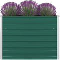 Products for Backyard Patio Balcony Raise Planter Stand Garden Bed Raised Garden Bed 39.4x39.4x30.3 Galvanized Steel Green