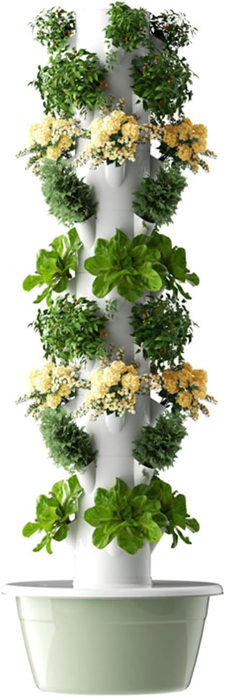 Hydroponic Tower Growing System 20/28/36 Hole Garden Vertical Vegetable Planting System Grow Herbs and Vegetables Houseplant Farming with Pump