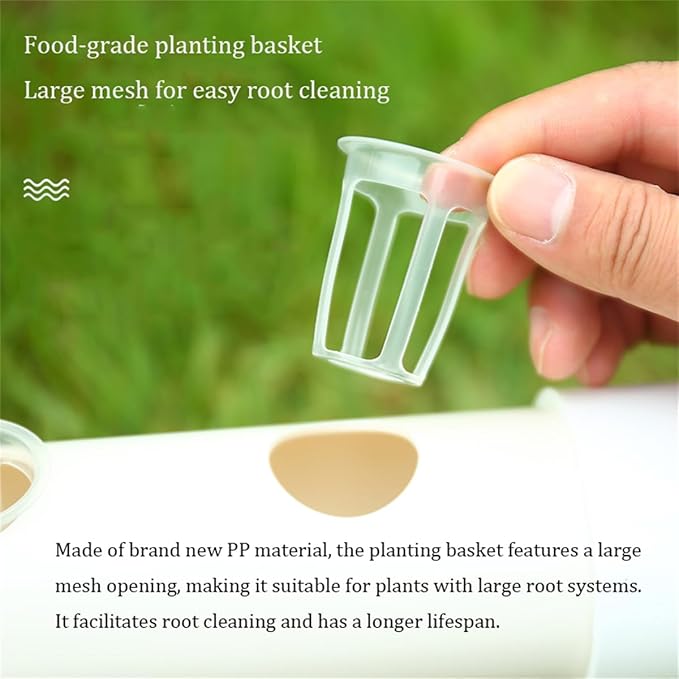 Hydroponics Growing System Kit Balcony-Type Hydroponic Vegetable Growing MachineSingle-Layer Hydroponic Planting RackPVC-Pipe Hydroponic Garden Plantingfor VegetablesFruitsHerbA