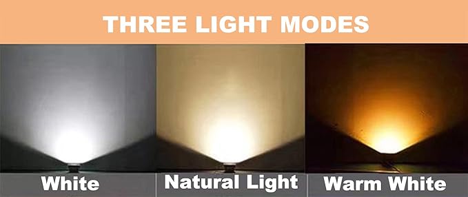Kiven IP65 Waterproof LED Landscape Up Down Ligh Grey Square Decorative Spotlight Lamp with Plug-in Cord and Timer for Indoor Outdoor House Yard Step Statue LED Lawn Light (5W Warm White)