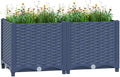 Raised Bed Blue Grey Polypropylene Medium Durable Raised Bed Gardening Pots &amp Planters 310402