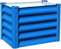 ABSCO The Organic Garden Co. Hakea Metal Kids Garden Bed 1.8' x 1' x 1.3' – Raised Outdoor Planter Box for Children Galvanized Steel Metal Blue