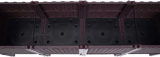 4pcs Elevated Planter Box Raised Garden Bed Brown Yard Vegetable Flower Grow Decor kit (Four combined sizes 61.41 * 15.35 * 14.96inch)