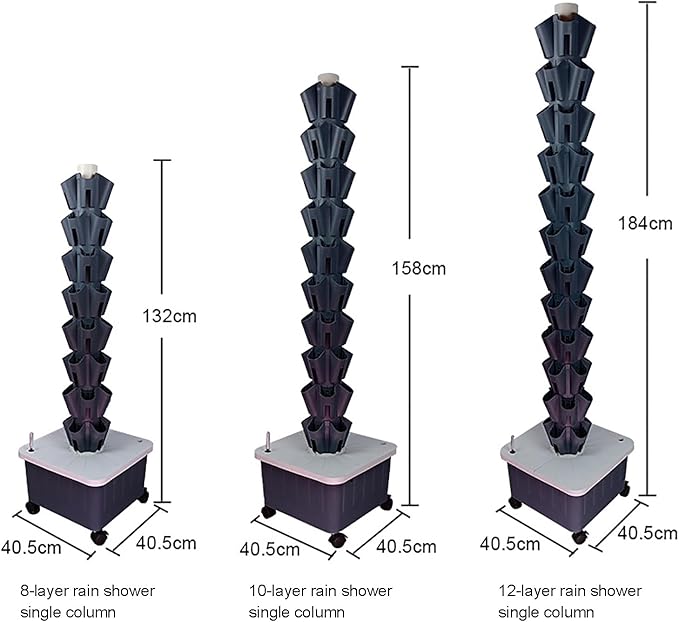 Hydroponics Tower Indoor Growing System 40/50/60 Plant Vertical Garden Planter Large Herb Garden Lettuce Tomato Vegetable Outdoor Smart Garden Kit with Pump