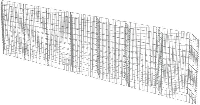 Outdoor Garden Gabion Wall Gabion Stone Basket Planter Raised Vegetable BedSteel Garden Decoration Galvanized Steel 177.2x11.8x39.4