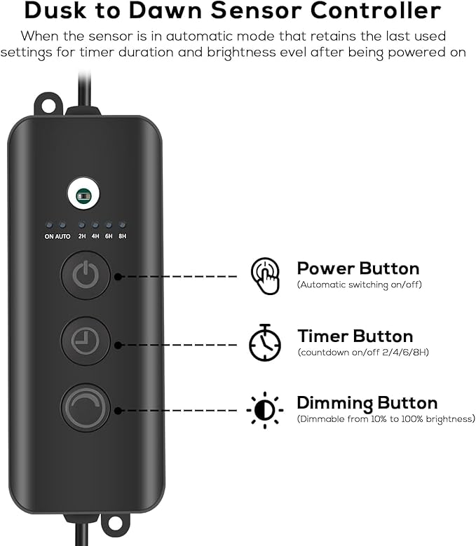 SUNTHIN Outdoor Landscape Lighting with Dusk to Dawn Sensor Controller 16 Pack