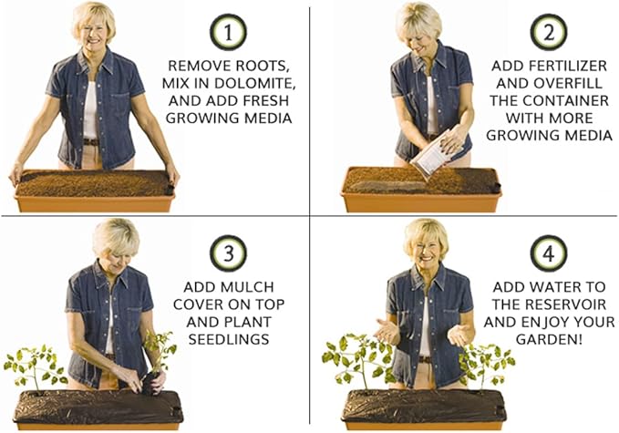 EarthBox 8-3-5 Natural Replant Kit (Pack of 4) - Fertilizer for Vegetable Gardens Herbs and Flowers