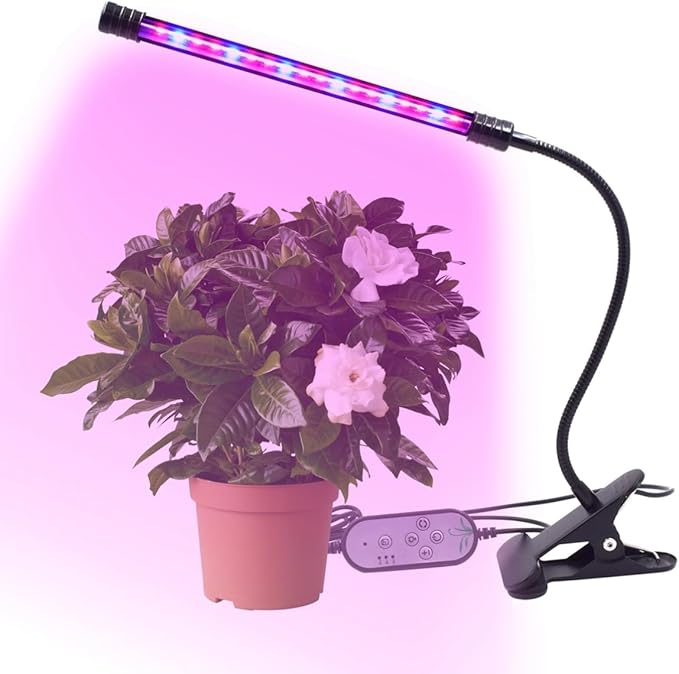 9w Adjustable Gooseneck Led Grow Light Single Head Timing Function for Indoor Plants Hydroponic Greenhouse Vegetable Garden