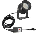Kiven IP65 Waterproof LED Landscape Up Down Light Black Decorative Spotlight with Plug-in Cord and Timer for Indoor Outdoor Yard Step Statue Mini LED Lawn Light (7W Cool White)