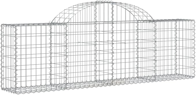 Gabion Basket Set of 3 Silver Galvanized Iron Large Rectangular Metal Planters for Outdoor Plants 78.7x78.7x11.8 Inch Raised Garden Beds