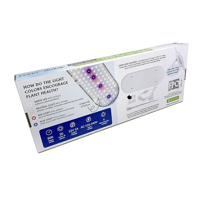 Ferry Morse LED Grow Light - Undershelf Energy Efficient Indoor Removable - 15.75 x 0.75 x 6 in