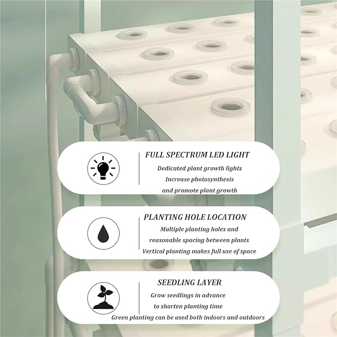 Hydroponics Growing Systems Kit Garden Hydroponic Growing Systemsfor Herbs Fruits and Vegetables.(Without Lights)
