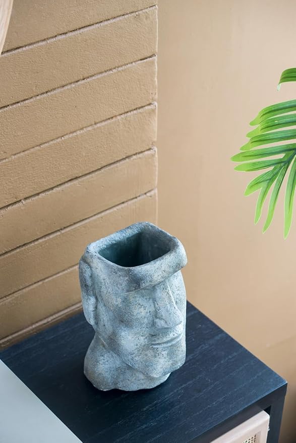 5x5.5x9 Easter Island Cement Planter