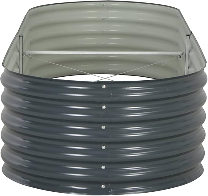 Garden Raised Bed Galvanized Steel Planter Large Durable 94.5x31.5x17.3 in for Outdoor Gardening Balcony Patio
