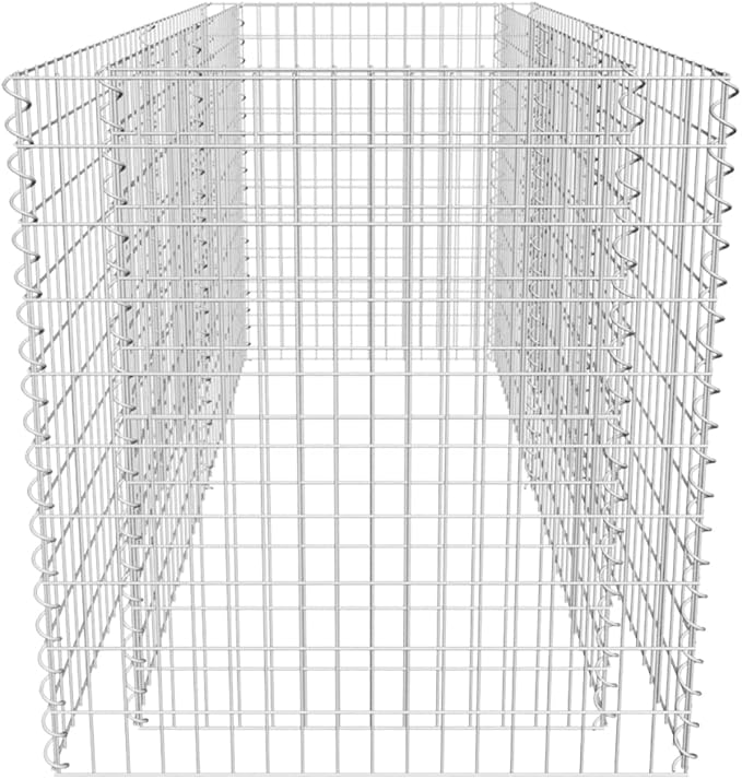 Gabion Raised Bed Steel 70.9x35.4x39.4 Silver